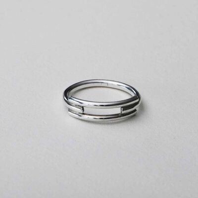 MIST ring - 14kGold-Sterling Silver combo