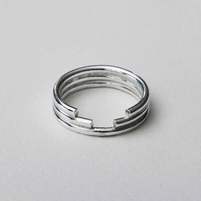 ASHES ring - 14kGold-Sterling Silver combo