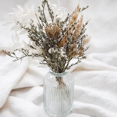 Vase and dried flowers beige, ivory Nature 1