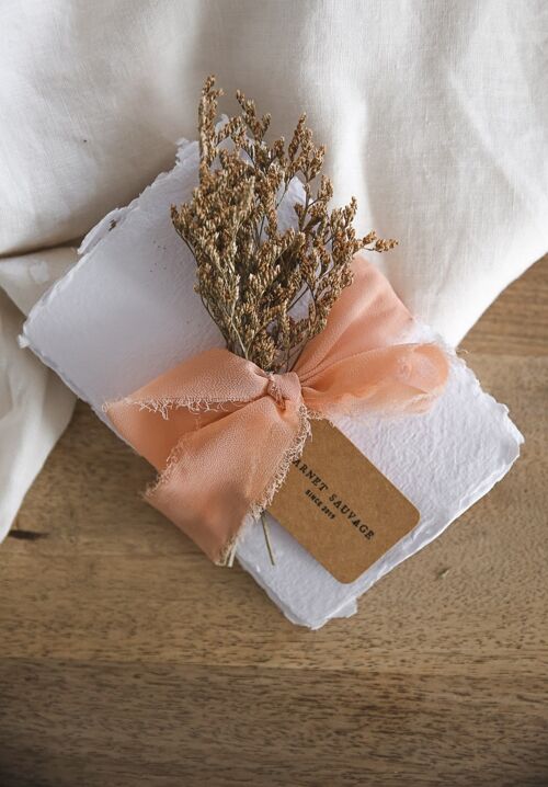 Set papier artisanal MARRAKECH et fleurs séchées