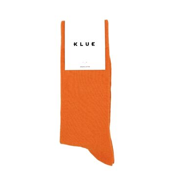 Chaussettes unies coton bio Klue | Orange 2