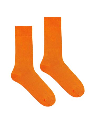 Chaussettes unies coton bio Klue | Orange 1
