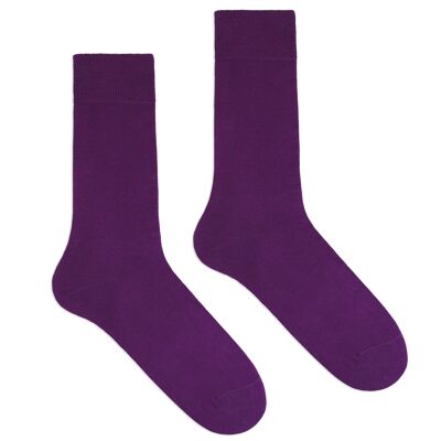 Chaussettes unies coton bio Klue | Violet