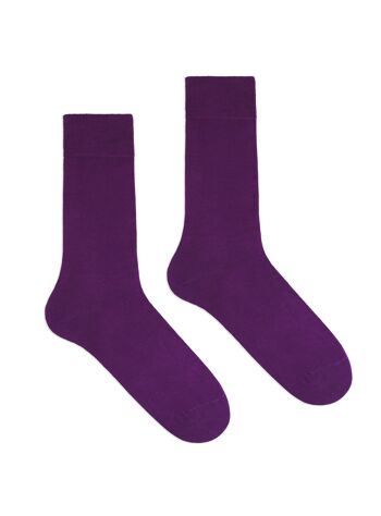 Chaussettes unies coton bio Klue | Violet 1