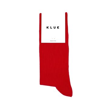 Chaussettes unies coton bio Klue | Rouge 2