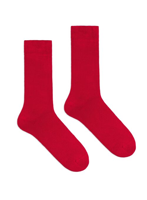 Klue organic cotton solid socks | Red
