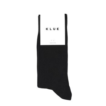 Chaussettes unies coton bio Klue | Le noir 2