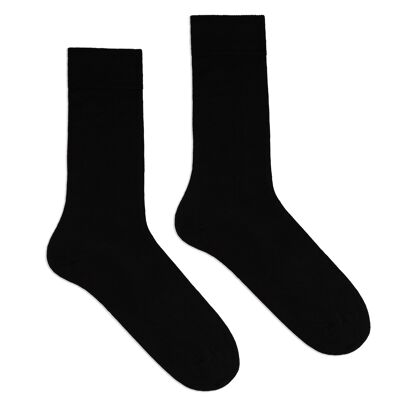 Chaussettes unies coton bio Klue | Le noir