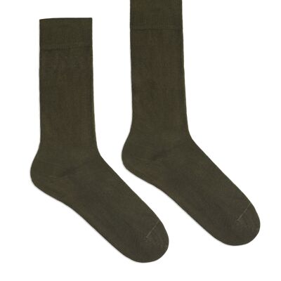 Einfarbige Socken aus Bio-Baumwolle von Klue | Khaki