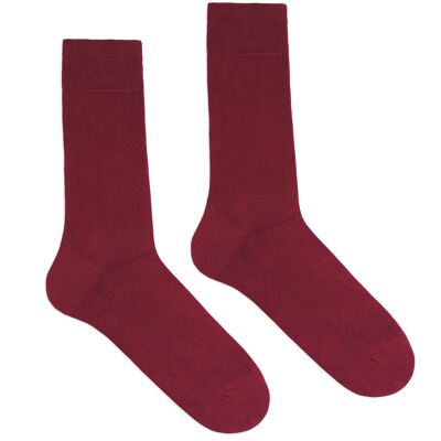 Einfarbige Socken aus Bio-Baumwolle von Klue | Burgund