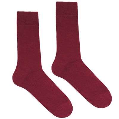 Einfarbige Socken aus Bio-Baumwolle von Klue | Burgund