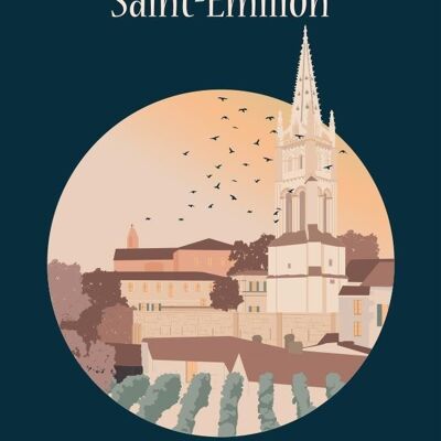 Poster SAINT EMILION Das Dorf