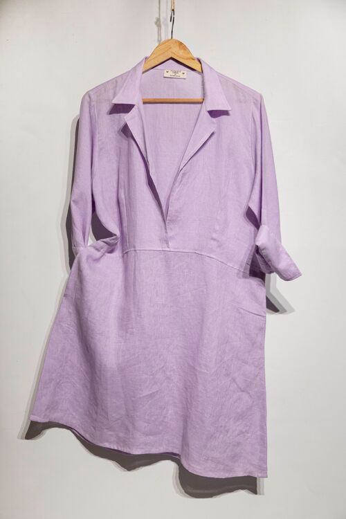 Pure linen Lilac Dress