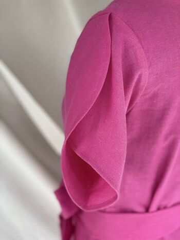 Robe portefeuille en coton Khaadi ajustée et évasée pour femme 4
