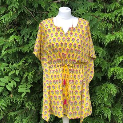 Womenswear -Yellow Booty Kaftan Dress