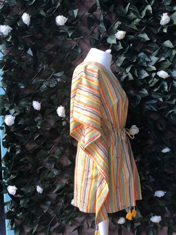 Robe caftan multicolore pour femme 6