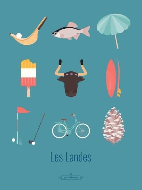 Affiche LES LANDES Les Iconiques