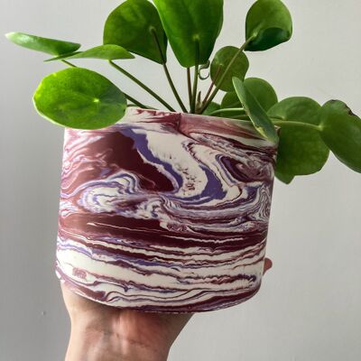 Customise Your Own - Marbled Round Planter - Without gold / sku165