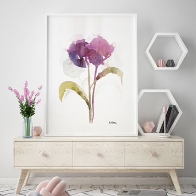 Tableau Fleur Mauve