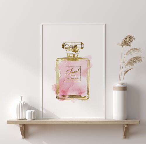 Cuadro Chanel Parfum Gold & Pink