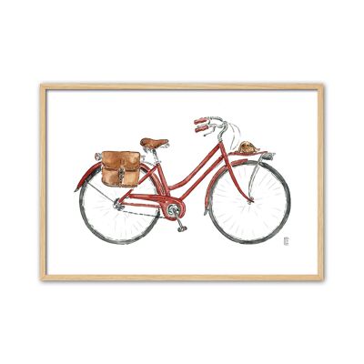 Rote Fahrradmalerei