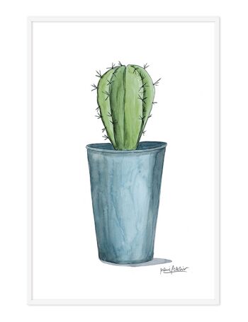 Tableau Cactus Bleu Peletier 2