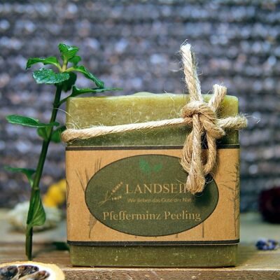 Sapone naturale biologico - sapone peeling alla menta piperita