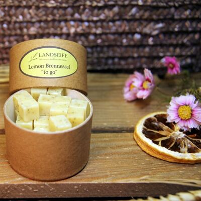 Organic natural soap - lemon nettle organic soap - to go