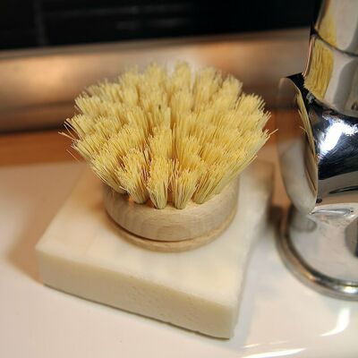 1 x brosse de rechange en bois et poils naturels - Assortie au set de brosses à vaisselle