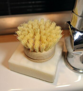 1 x brosse de rechange en bois et poils naturels - Assortie au set de brosses à vaisselle