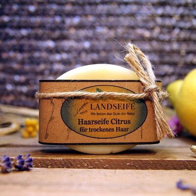 Organic Hair Soap Citrus - natural soap for dry hair