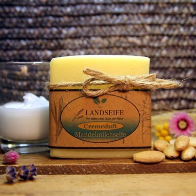 Organic natural soap - almond milk soap with a cream scent