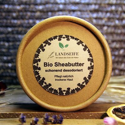 Organic shea butter gently deodorized - the natural skin care without odor