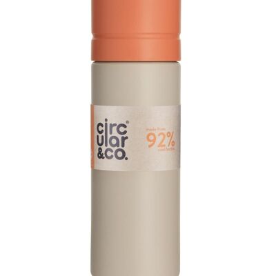 Circular bottle -Grey & orange