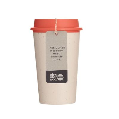 Circular cup now  - Cream & caught out coral
