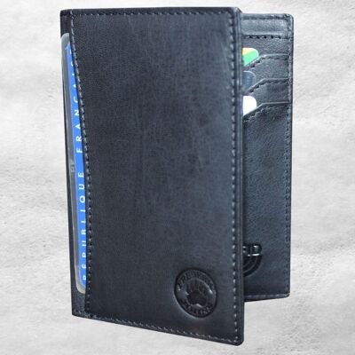 Genuine leather wallet - RFID wallet - French design - Power model