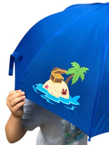 Parapluie 3D pour Enfants Parapluie Requin Pirate avec Capuchon et Épée - Parapluie Garçons Filles - Maternelle et Accessoires Scolaires - pour l'inscription au cône de l'école 4
