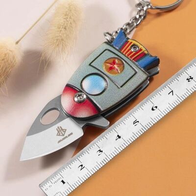 Self defense outdoor mini portable folding key chain small knife edge easy to carry