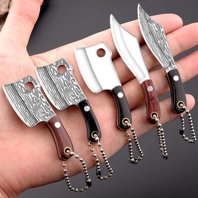 New Stainless Steel Knife Mini Vegetable Knife Key Chain Pendant Portable Tool
