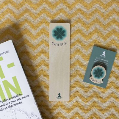 Chance bookmark - (made in France) in Birch wood