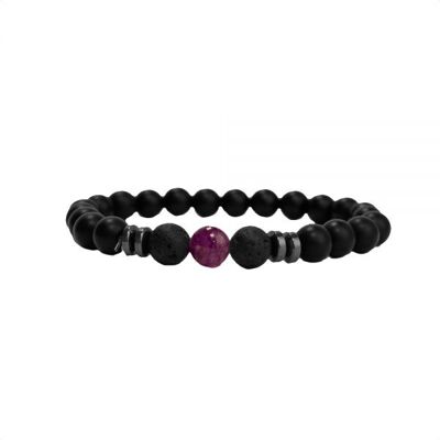 Natural stone bracelet | Lilac | frosted stone beads | beaded bracelet