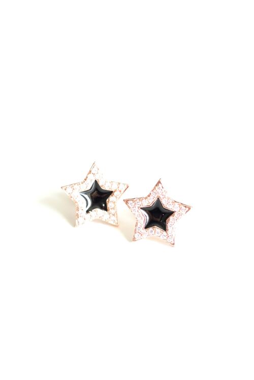 Black Star Stud Earrings - Black Star Stud Earrings