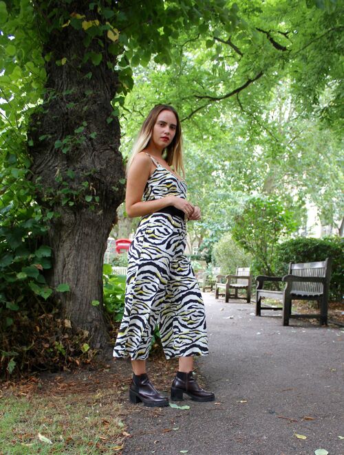 Neon Zebra Print Cami Jumpsuit