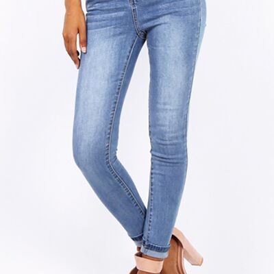 High Waisted Skinny Jeans - Light Blue