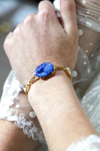 Bracelet Pierre Druzy Bleue - Bleu 5