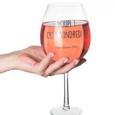 Regalo ideale: bicchiere da vino XXL Yippee è Vindredi