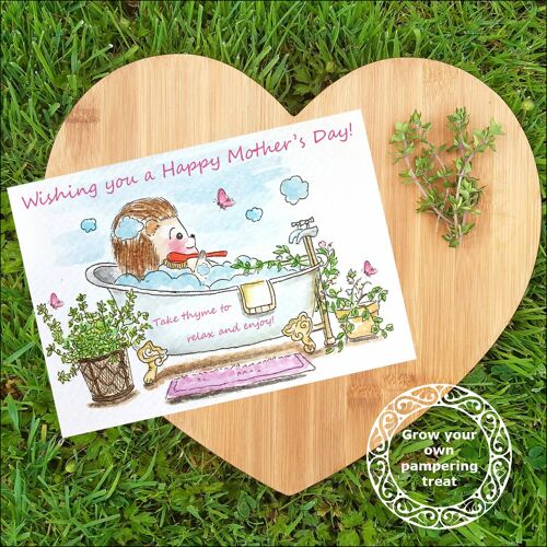 Seed & Recipe Mother's Day Card - Thyme & Lemon Bath Salts