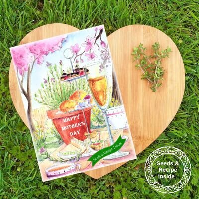 Seed & Recipe Card - Mothers Day "Thyme for Tea"