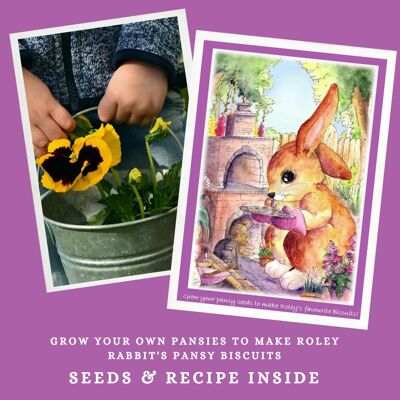 Tarjeta de semillas y recetas para niños - Roley Rabbit