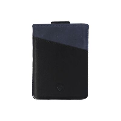 Portacarte Pocket Duo Nero - Blu Vintage